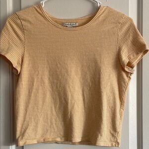 American Eagle Outfitters Yellow Gingham Women's Top
